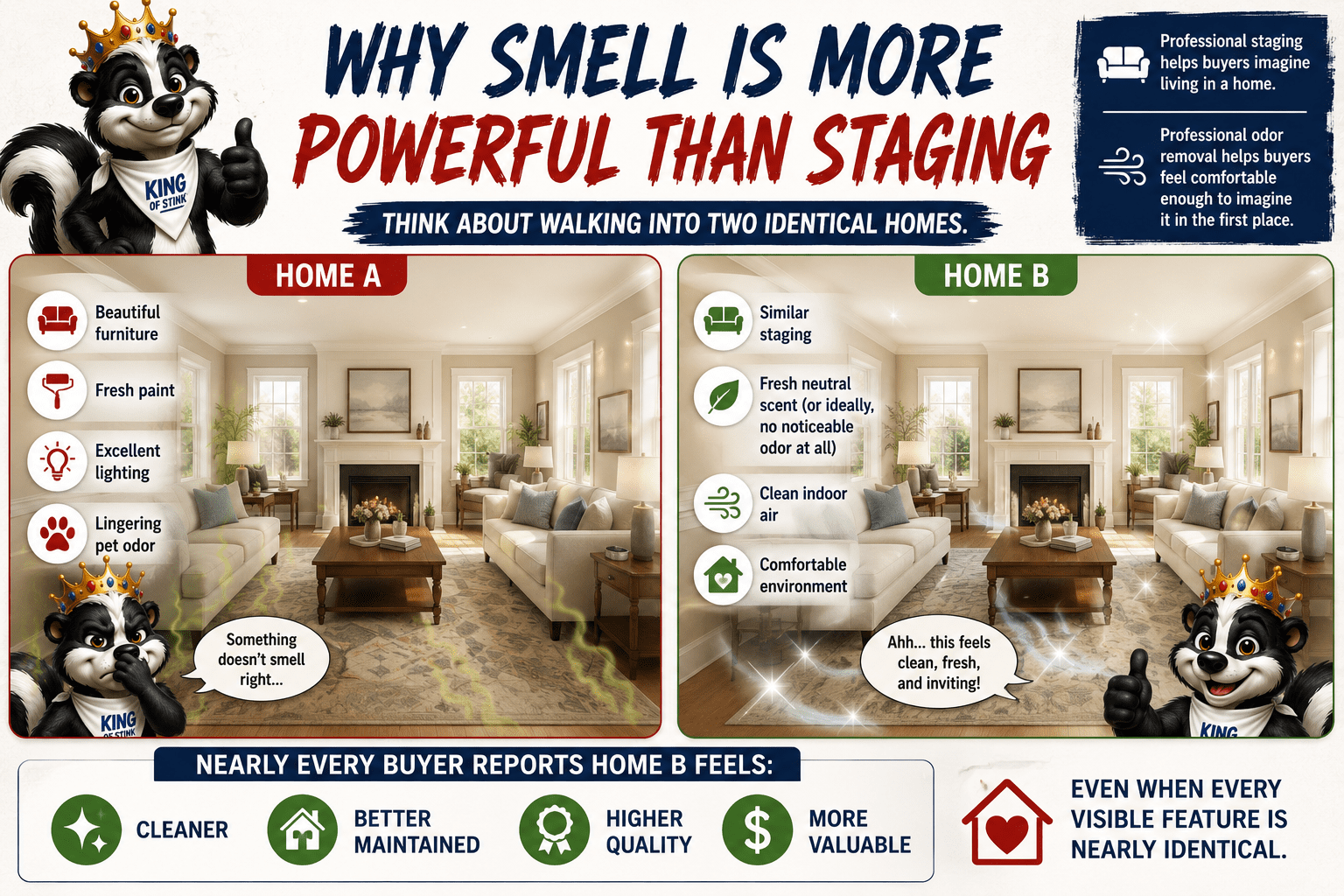 image showing that smell is more powerful than staging.